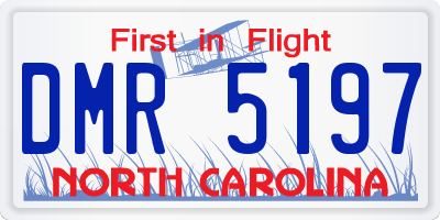 NC license plate DMR5197