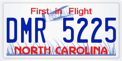 NC license plate DMR5225