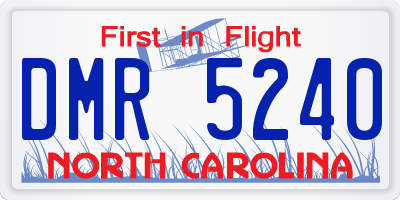 NC license plate DMR5240