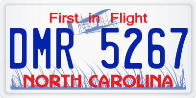 NC license plate DMR5267