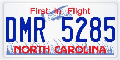 NC license plate DMR5285
