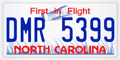 NC license plate DMR5399