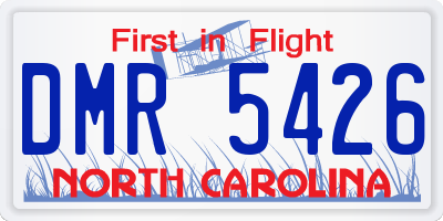 NC license plate DMR5426