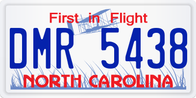 NC license plate DMR5438