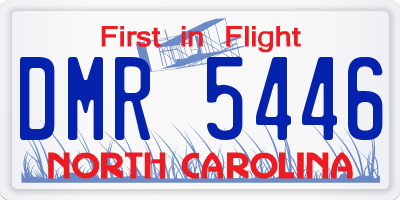NC license plate DMR5446