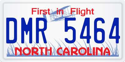 NC license plate DMR5464