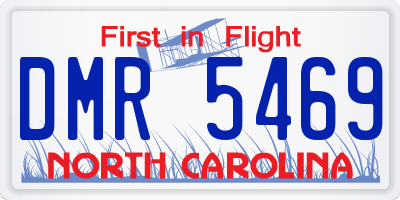 NC license plate DMR5469