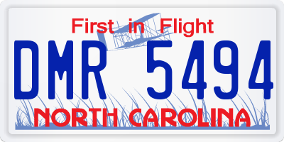 NC license plate DMR5494