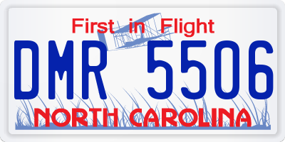 NC license plate DMR5506