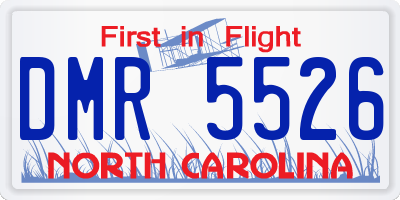 NC license plate DMR5526