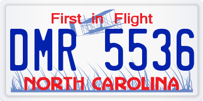 NC license plate DMR5536