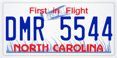 NC license plate DMR5544