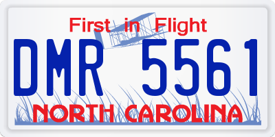 NC license plate DMR5561