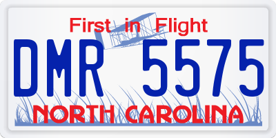 NC license plate DMR5575