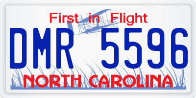 NC license plate DMR5596