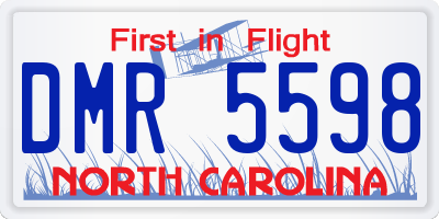NC license plate DMR5598