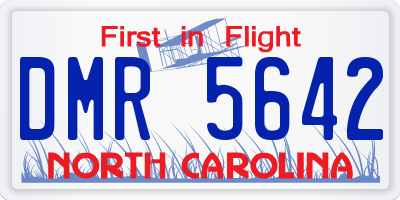 NC license plate DMR5642