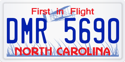 NC license plate DMR5690
