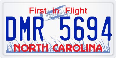 NC license plate DMR5694