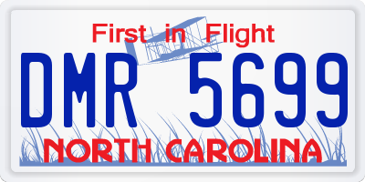 NC license plate DMR5699