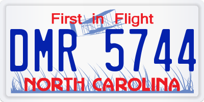 NC license plate DMR5744
