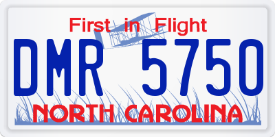 NC license plate DMR5750