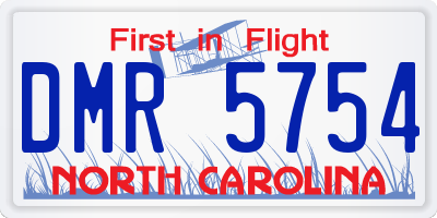 NC license plate DMR5754