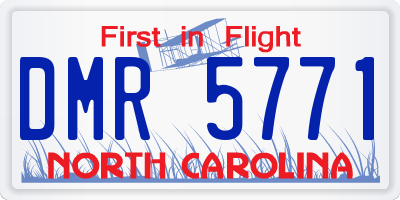 NC license plate DMR5771