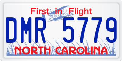 NC license plate DMR5779