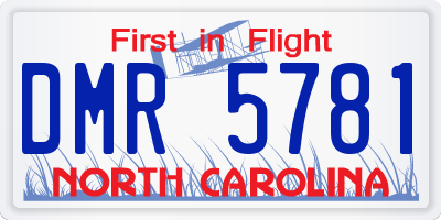 NC license plate DMR5781