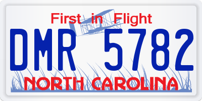 NC license plate DMR5782