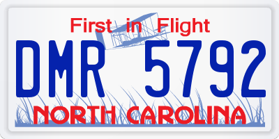 NC license plate DMR5792