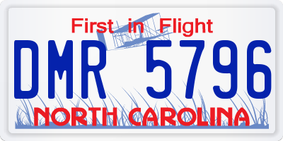 NC license plate DMR5796
