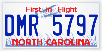 NC license plate DMR5797