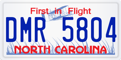 NC license plate DMR5804