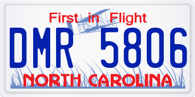 NC license plate DMR5806