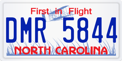 NC license plate DMR5844