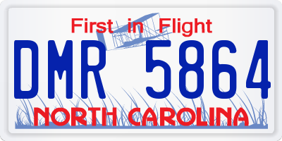 NC license plate DMR5864