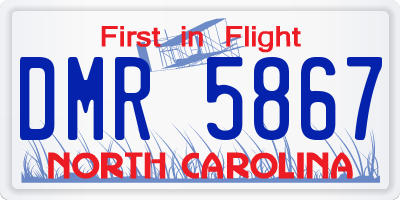 NC license plate DMR5867