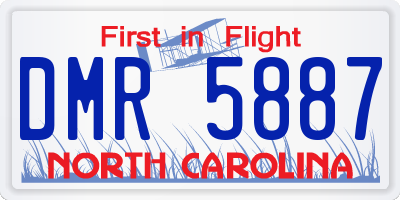 NC license plate DMR5887