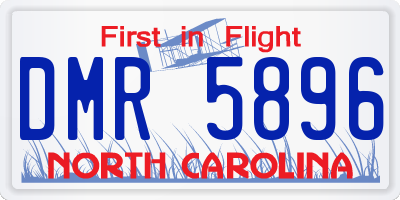 NC license plate DMR5896
