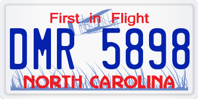 NC license plate DMR5898