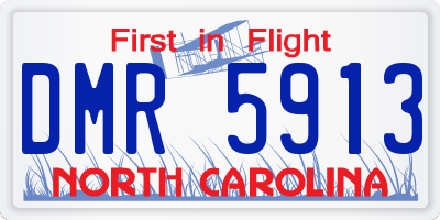 NC license plate DMR5913