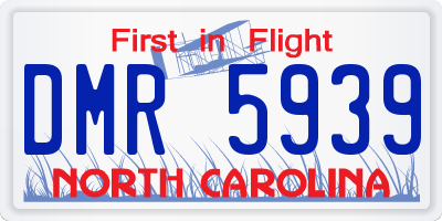 NC license plate DMR5939