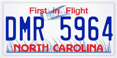 NC license plate DMR5964