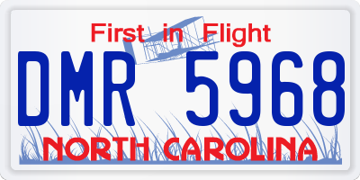 NC license plate DMR5968