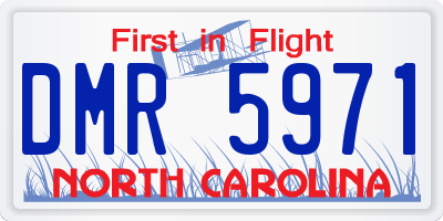 NC license plate DMR5971