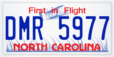 NC license plate DMR5977