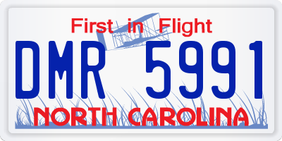 NC license plate DMR5991