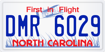 NC license plate DMR6029